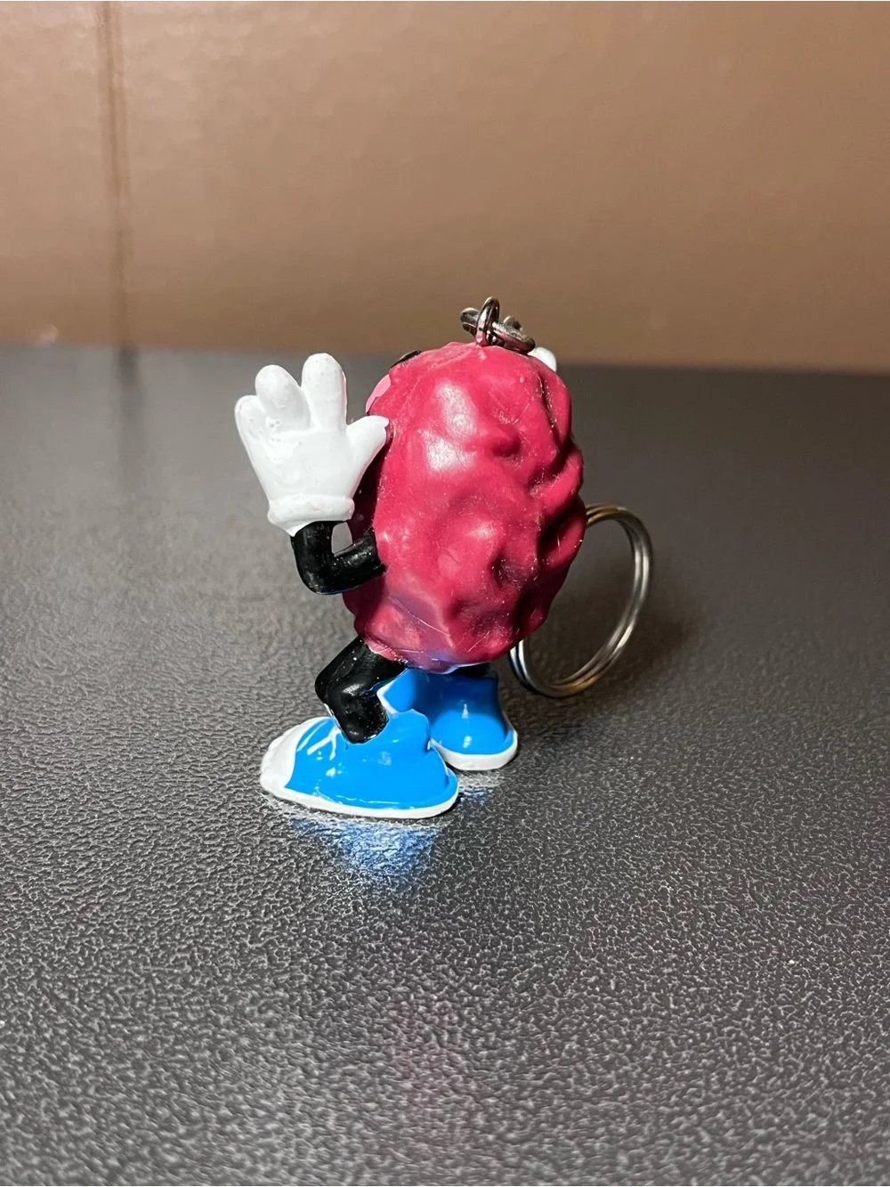 Vintage 1980's California Raisin Keychain Hands In The Air